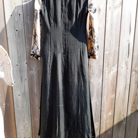 Vintage Hostess Dress by Genet of Tokyo Japan Wild Floral 60s 70s Designer - Picture 11 of 15